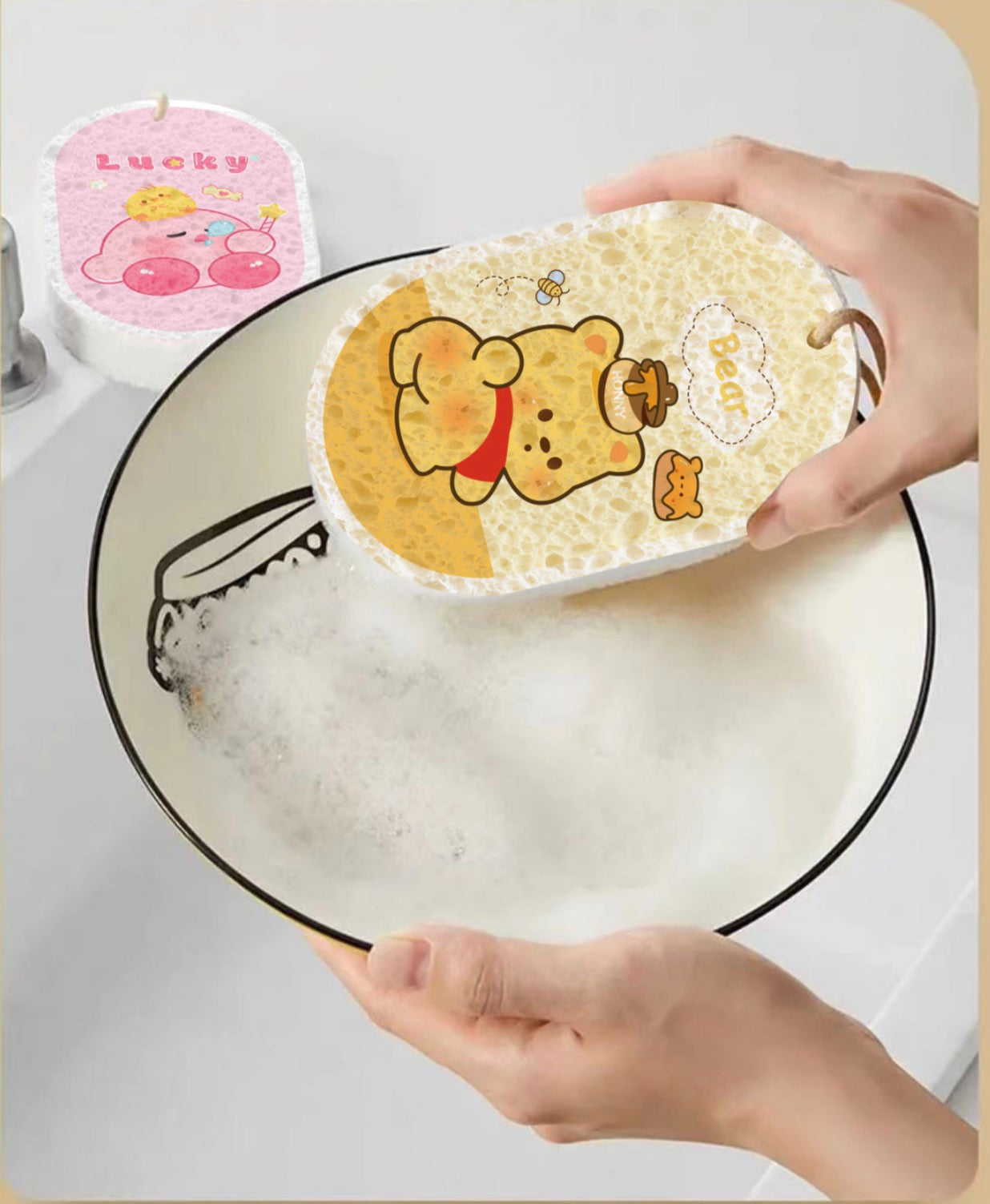 【NO.9】- Kitchen Sponges - natural wood pulp, oil-proof, quick-dry& antibacterial