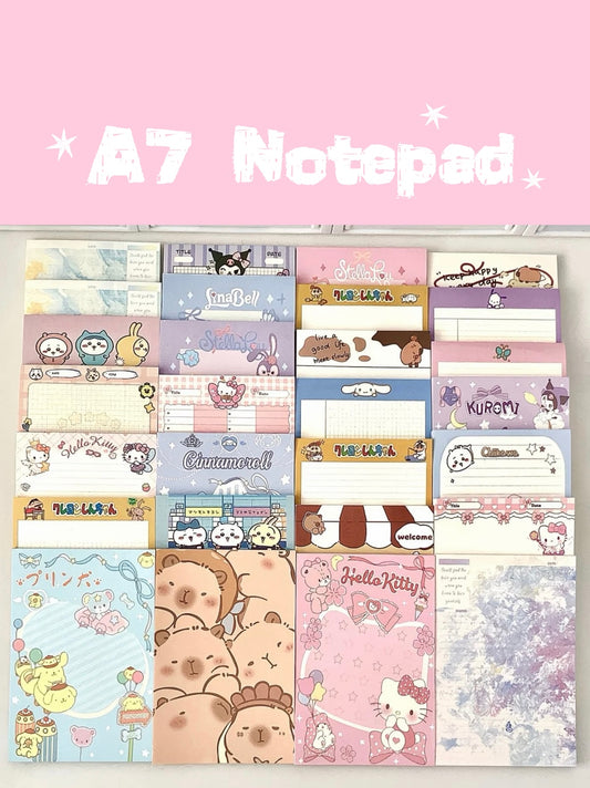 【NO.2】- A7 Notepad Memo Pad （approx. 3.1 × 4.7 in）around 50sheets