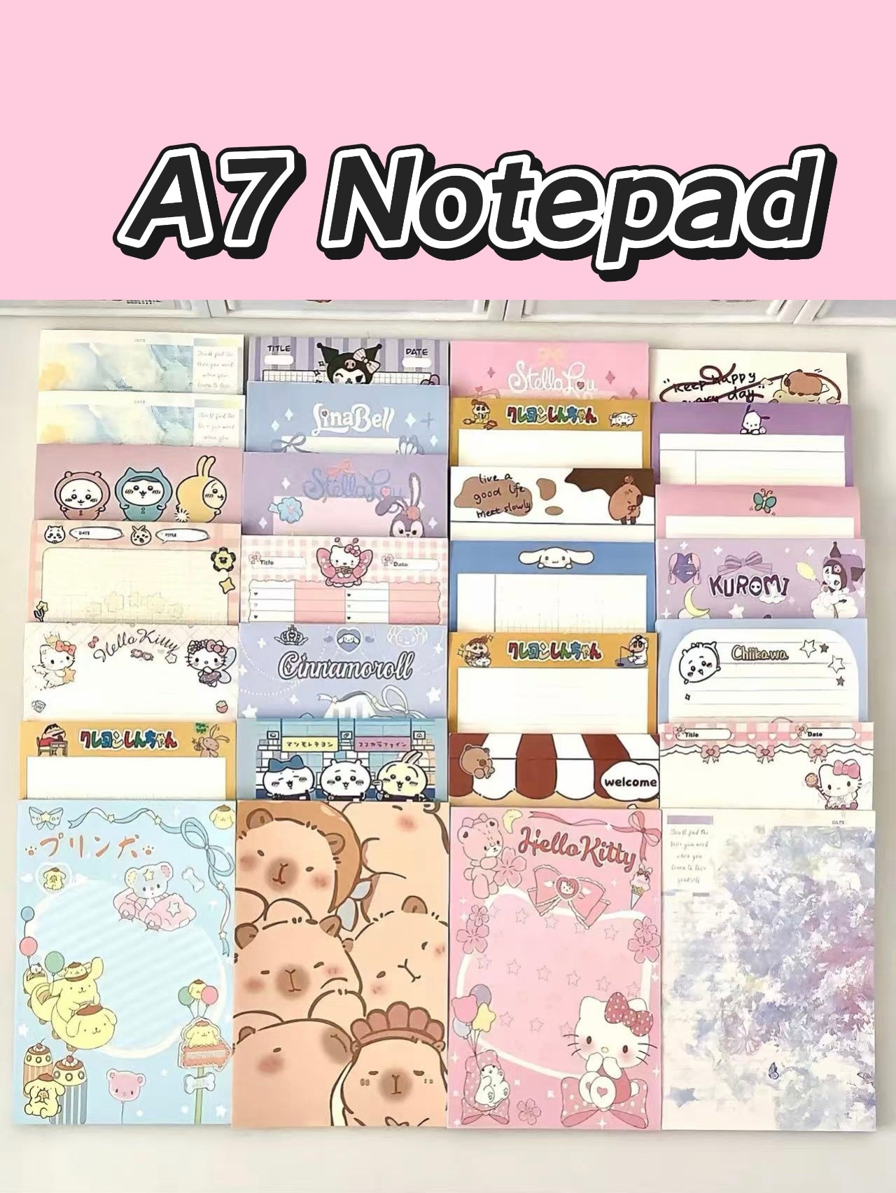 【NO.2】- A7 Notepad Memo Pad （approx. 3.1 × 4.7 in）around 50sheets