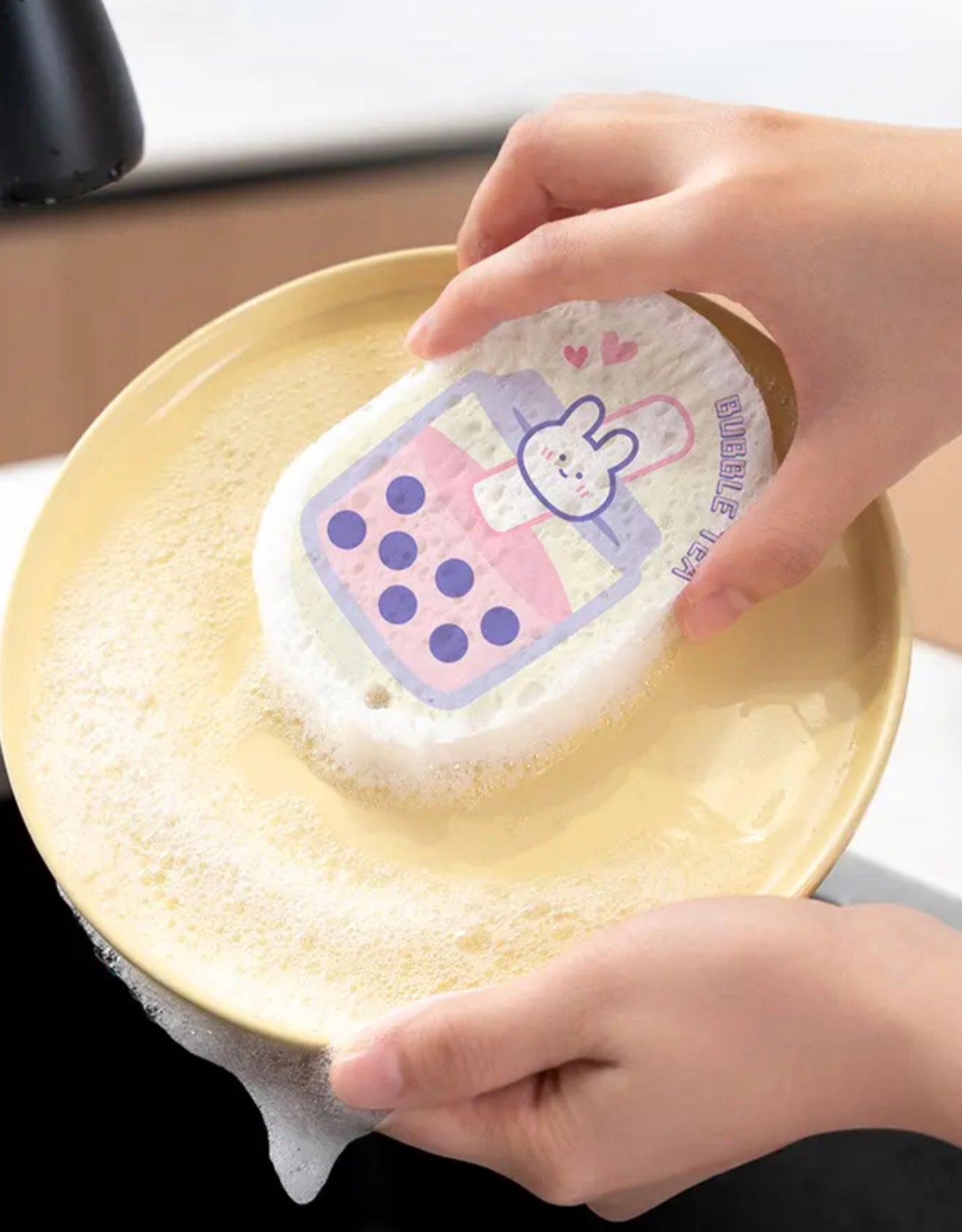 【NO.9】- Kitchen Sponges - natural wood pulp, oil-proof, quick-dry& antibacterial